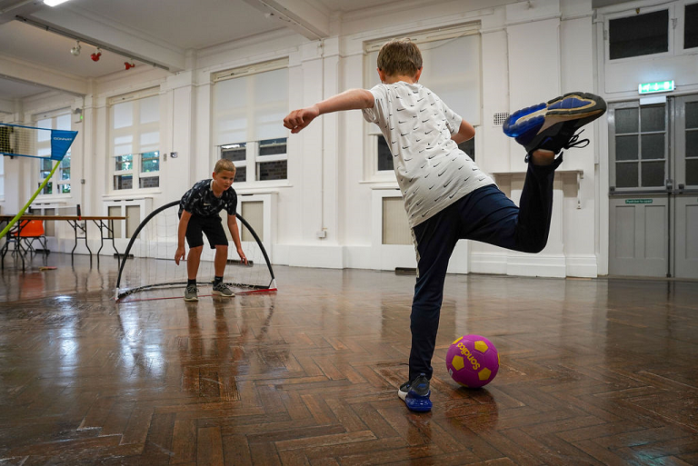 picture of children playing football